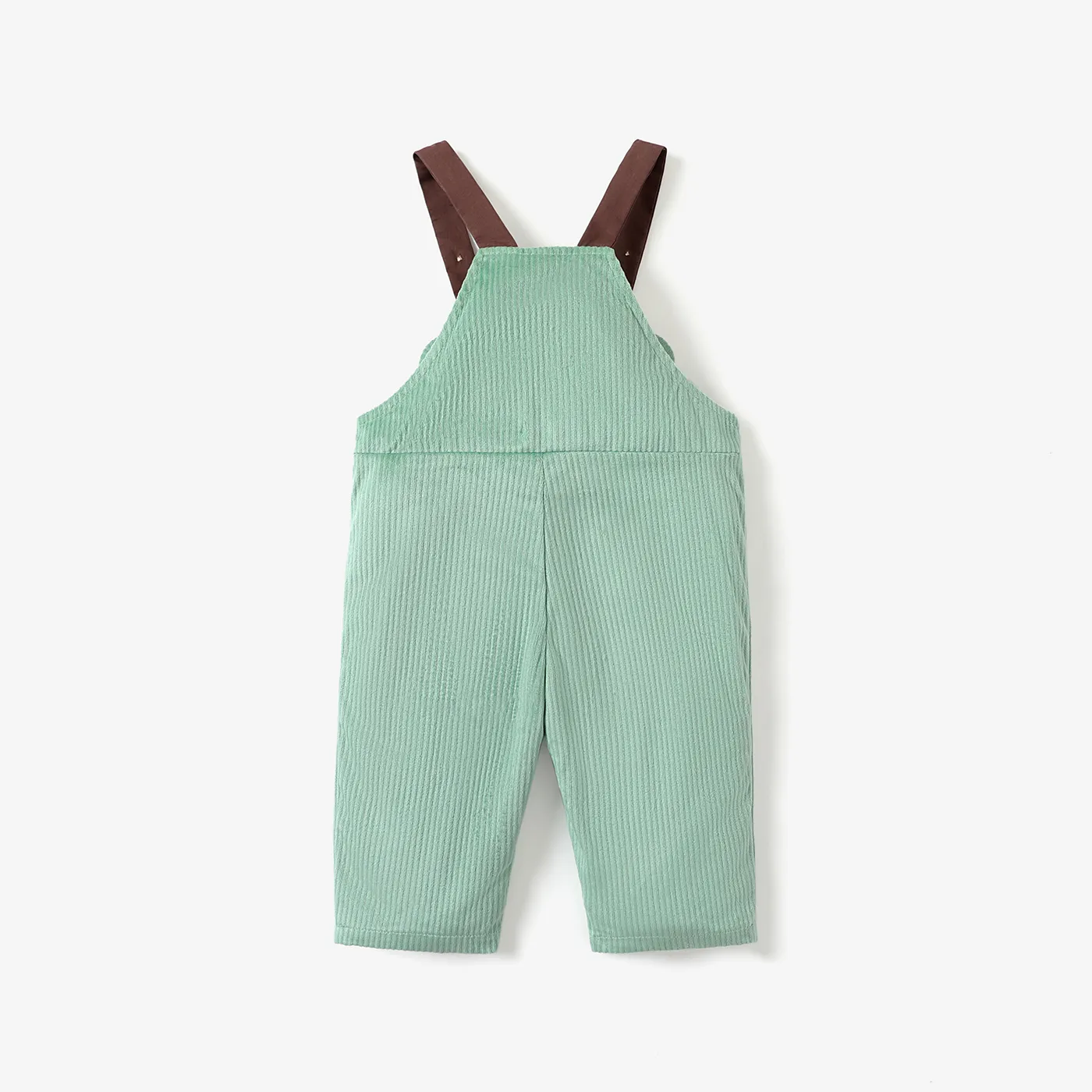Baby Boy Solid Overalls Green image 4