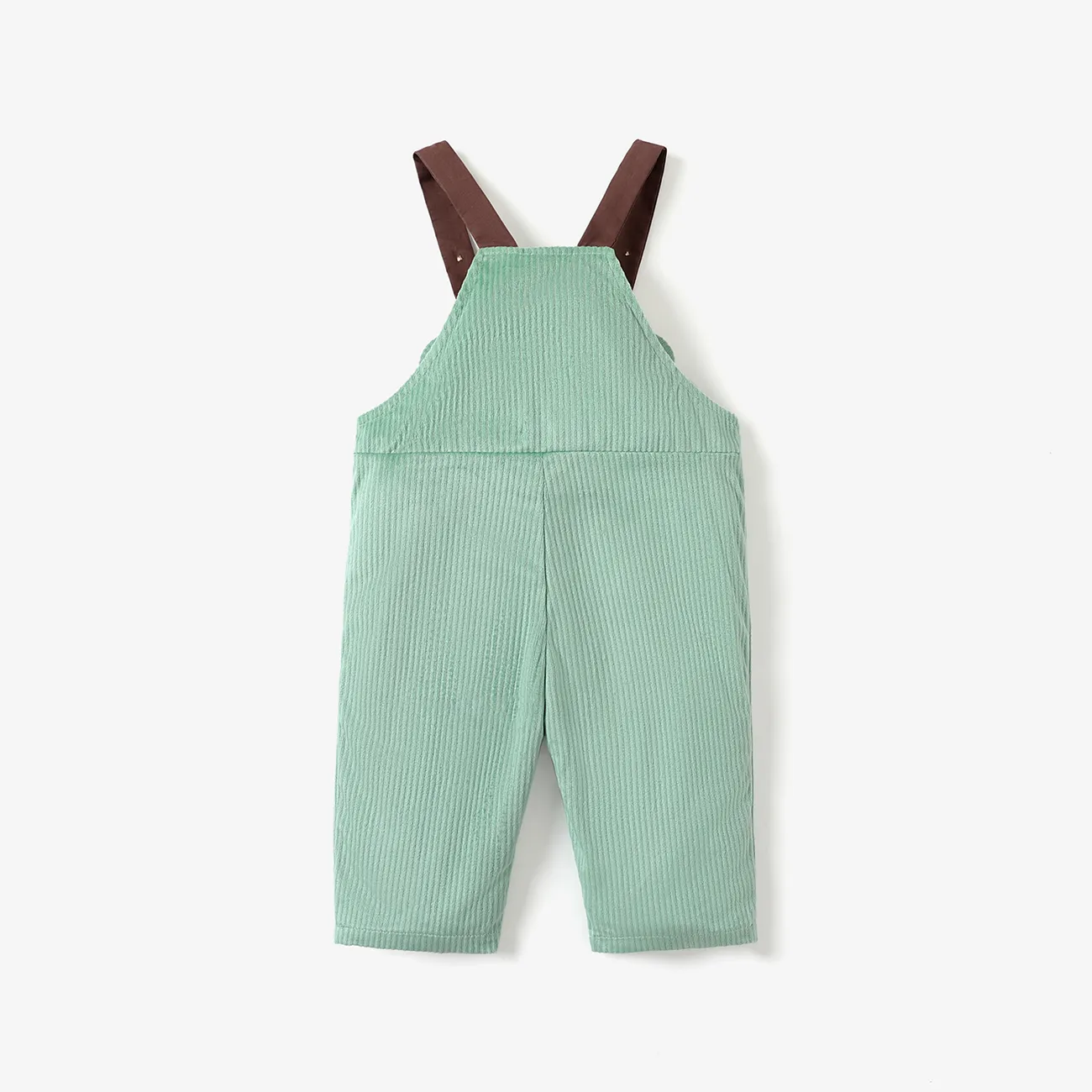 Baby Boy Solid Overalls Green big image 1