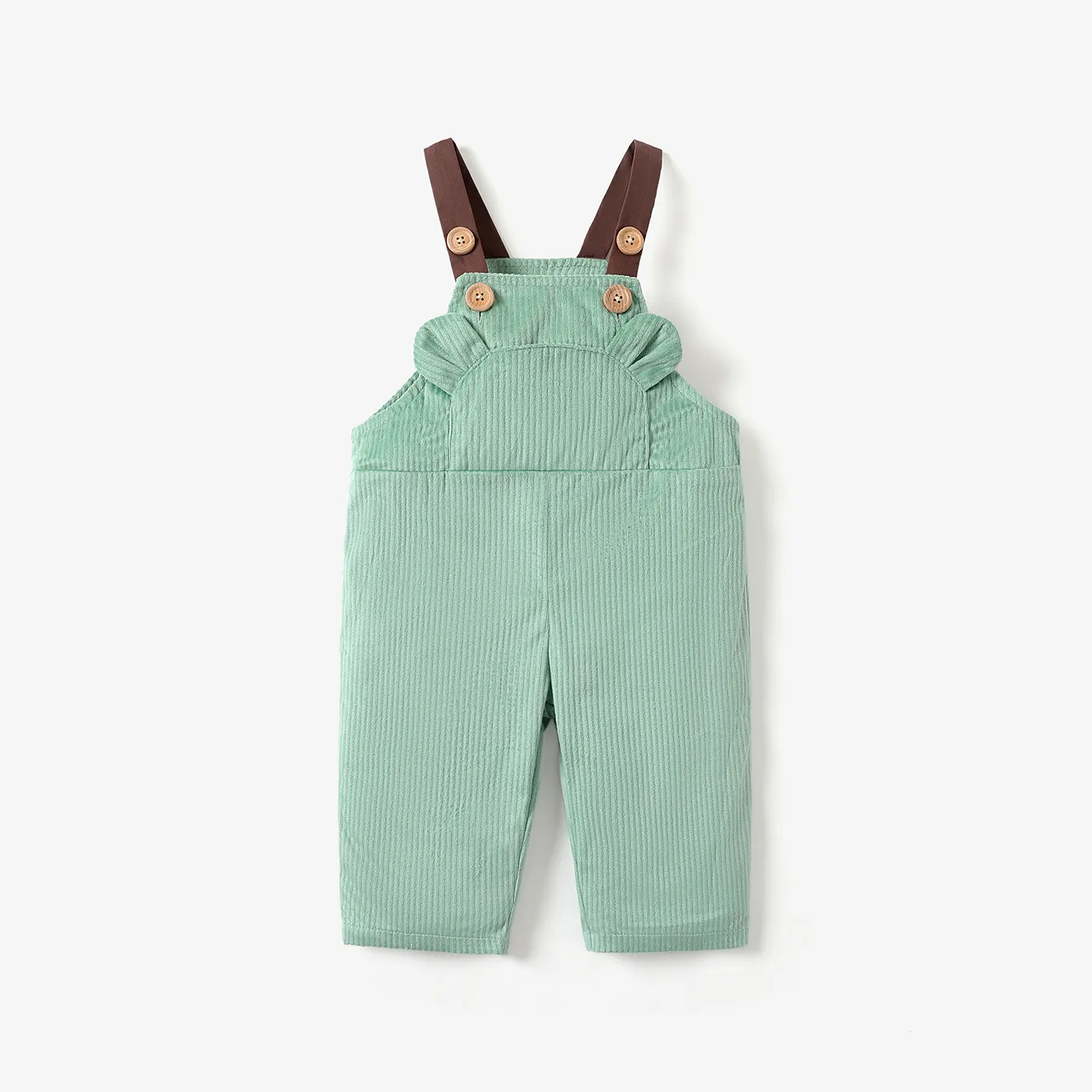 Baby Boy Solid Overalls Green big image 1