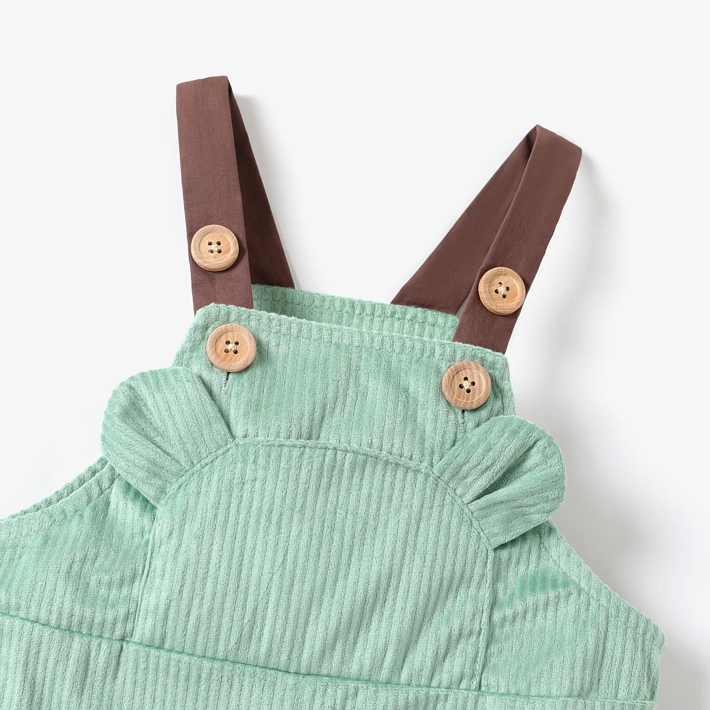 Baby Boy Solid Overalls Green image 2