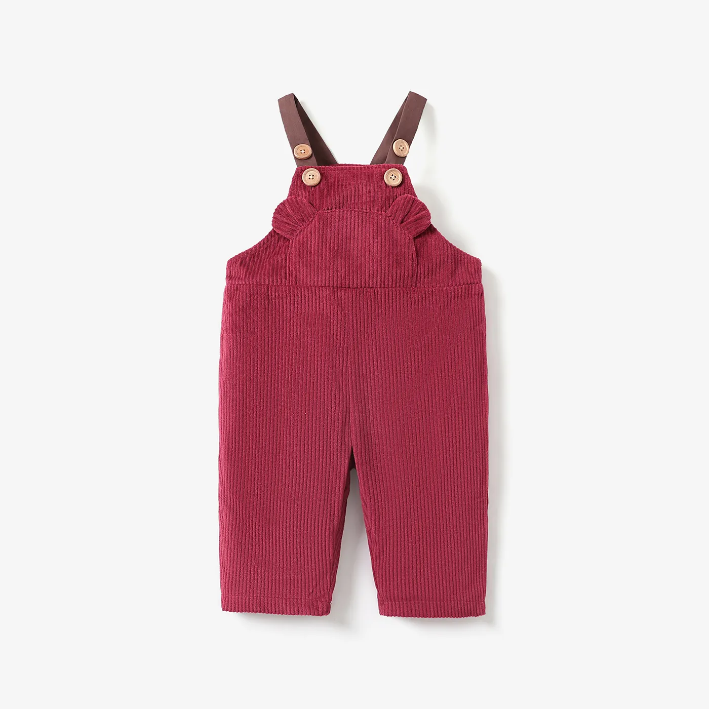 Baby Boy Solid Overalls Red