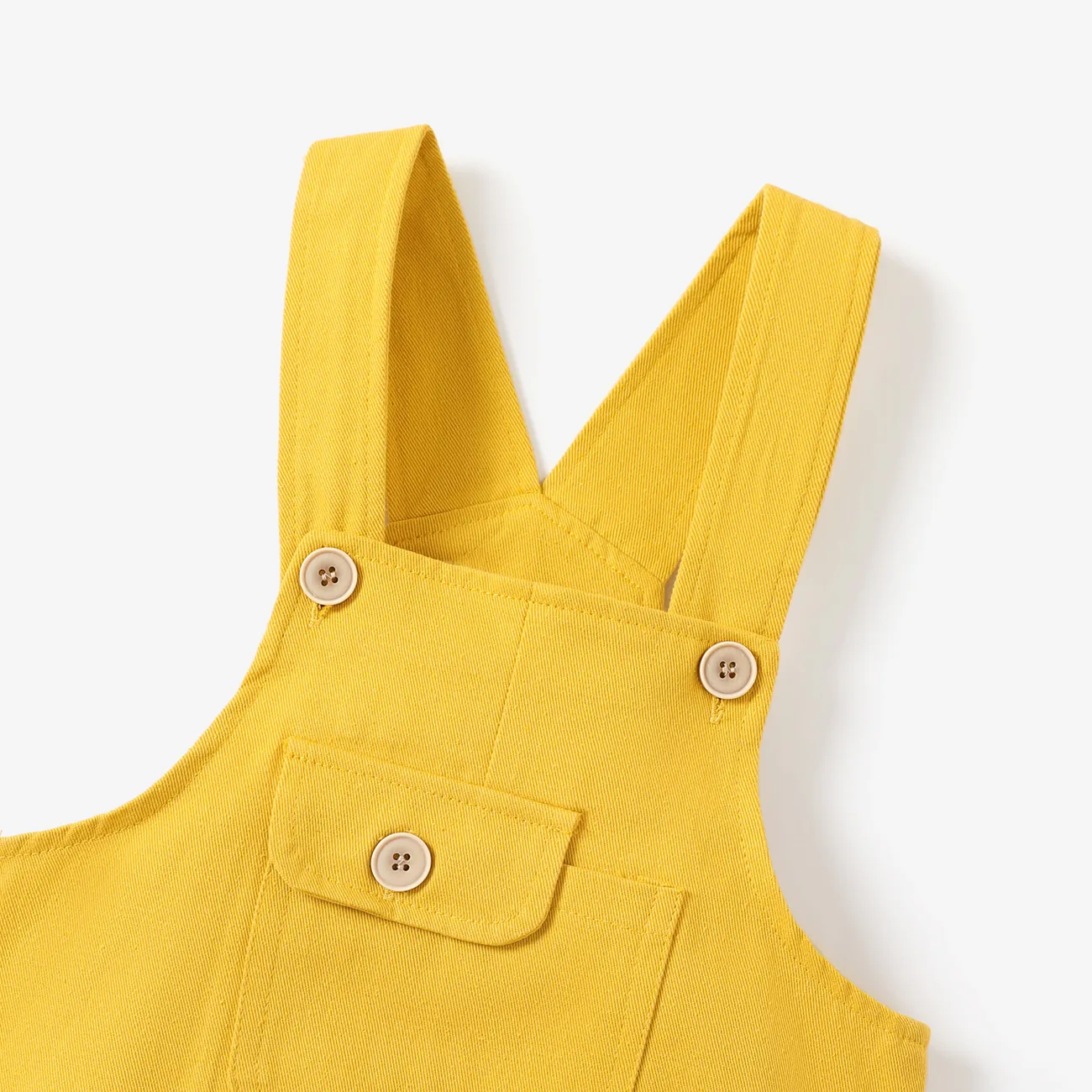 Baby / Toddler Stylish Solid Overalls Yellow big image 1