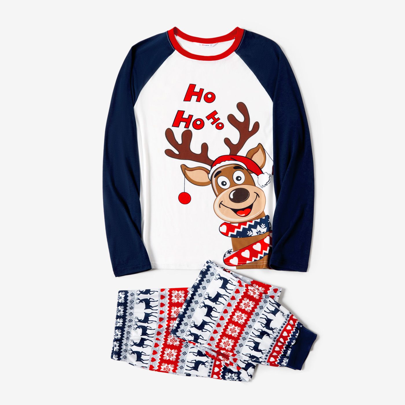 

Christmas Family Matching Cute Reindeer Print Pajamas Sets(Flame Resistant)