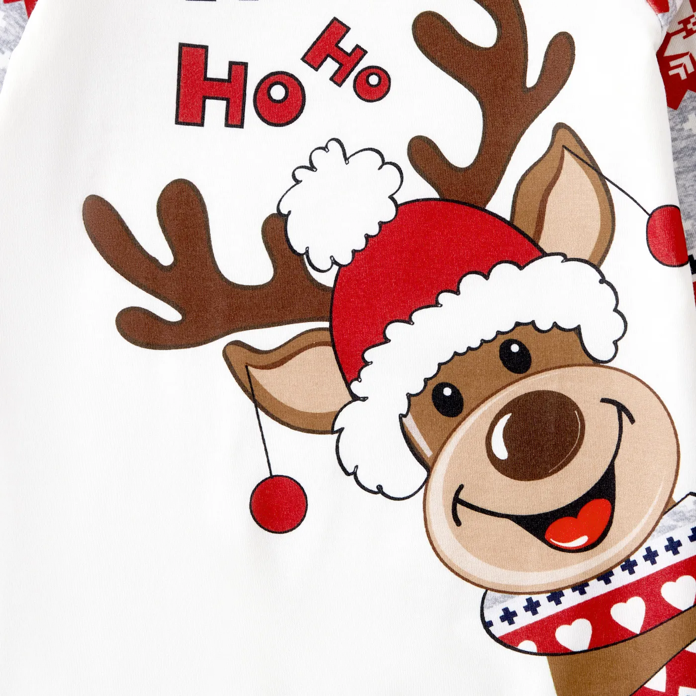 Christmas Family Matching Cute Reindeer Print Pajamas Sets(Flame Resistant)   image 4