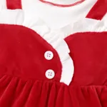 Baby Girl Sweet Fabric Stitching Christma Long Sleeve Dress  image 4