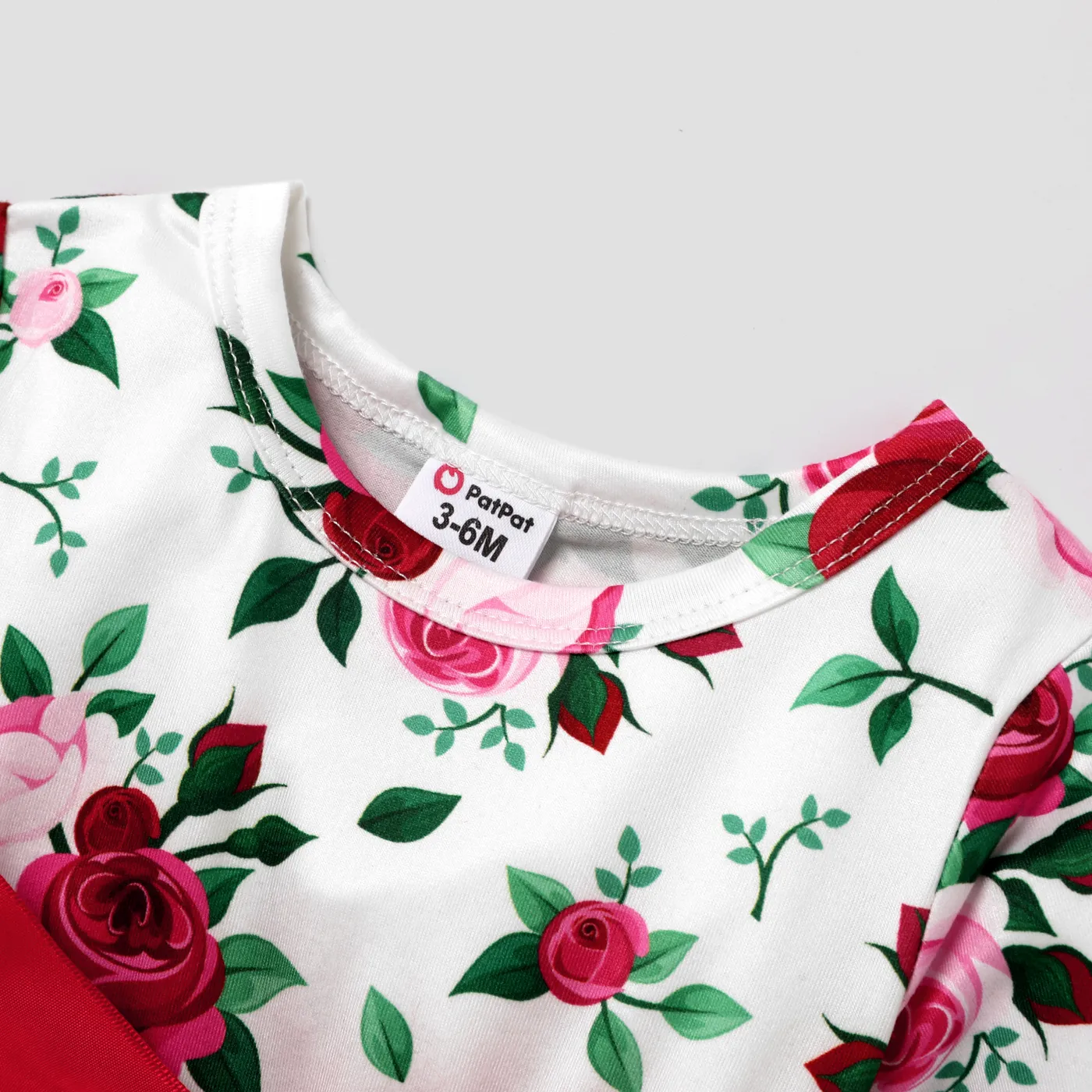 Bebé Rosa Bonito Manga comprida Vestidos vermelho 2 image 3