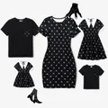 Halloween Family Matching Skull Print Gothic Short Sleeve Dresses and Tops Sets  image 2