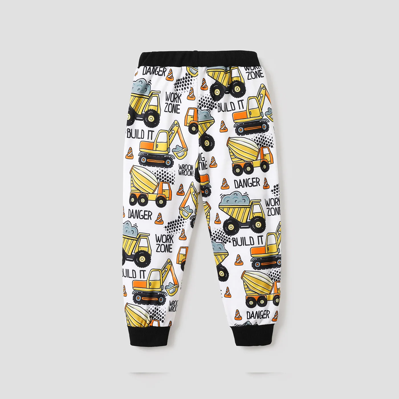 calça casual com estampa de veículo para criança Amarelo image 4