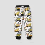 Toddler Boy Vehicle Print Casual Pants Yellow