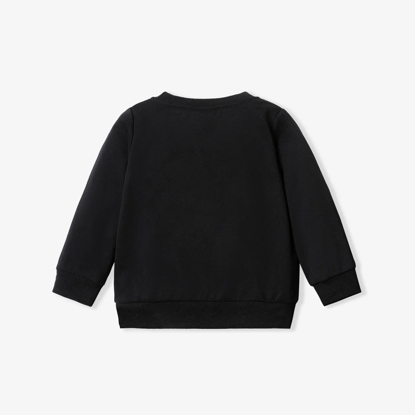 Baby Boy/Girl Glow in The Dark Print Long-sleeve Sweatshirt Black image 4