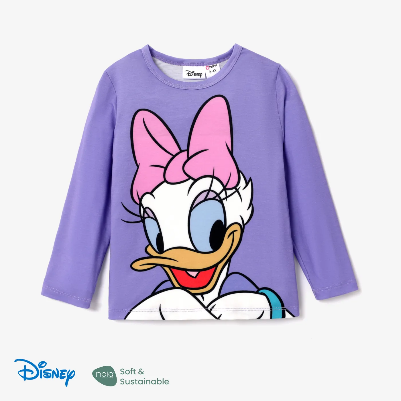 Disney Mickey and Friends Toddler & Kids Girl/Boy Naia™ Character Print Long-sleeve Tee Purple