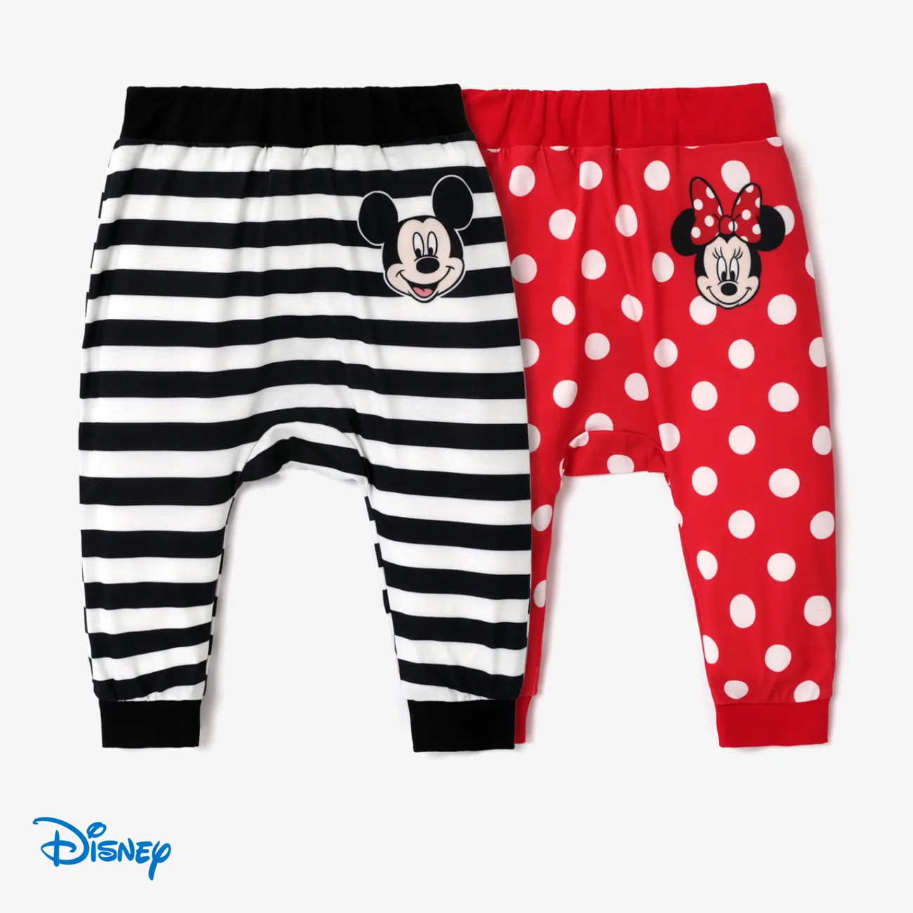 Disney Mickey and Friends Baby Girl/Boy Striped Harem Pants Red big image 1