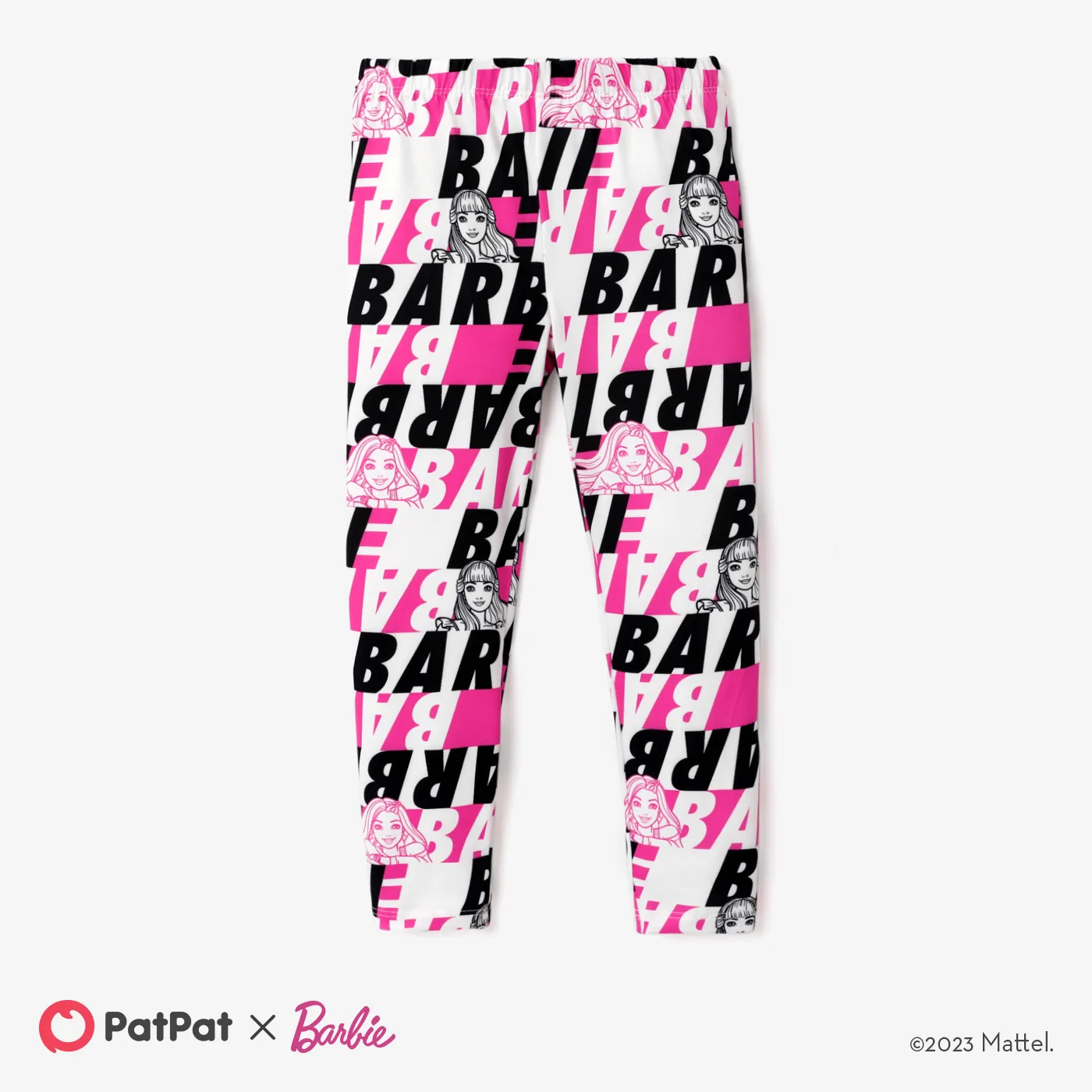 Barbie Toddler/Kid Girl Letter Pattern Leggings Pink