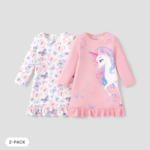 2pcs Toddler/Kid Girl Unicorn Pajamas Set 