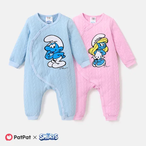 The Smurfs Baby Boy/Girl Patch Embroidered Jumpsuit