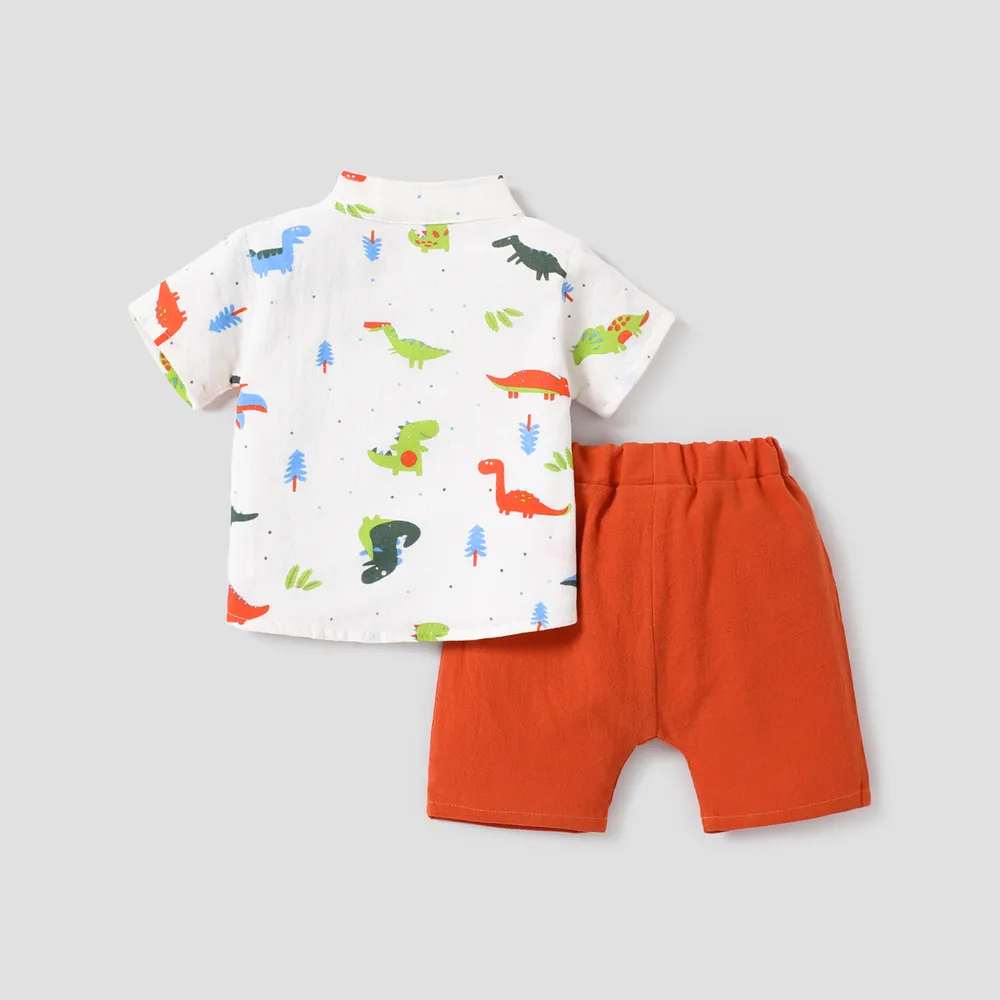 2 Stück Baby Jungen Dinosaurier Kindlich Kurzärmelig Baby-Sets big image 5