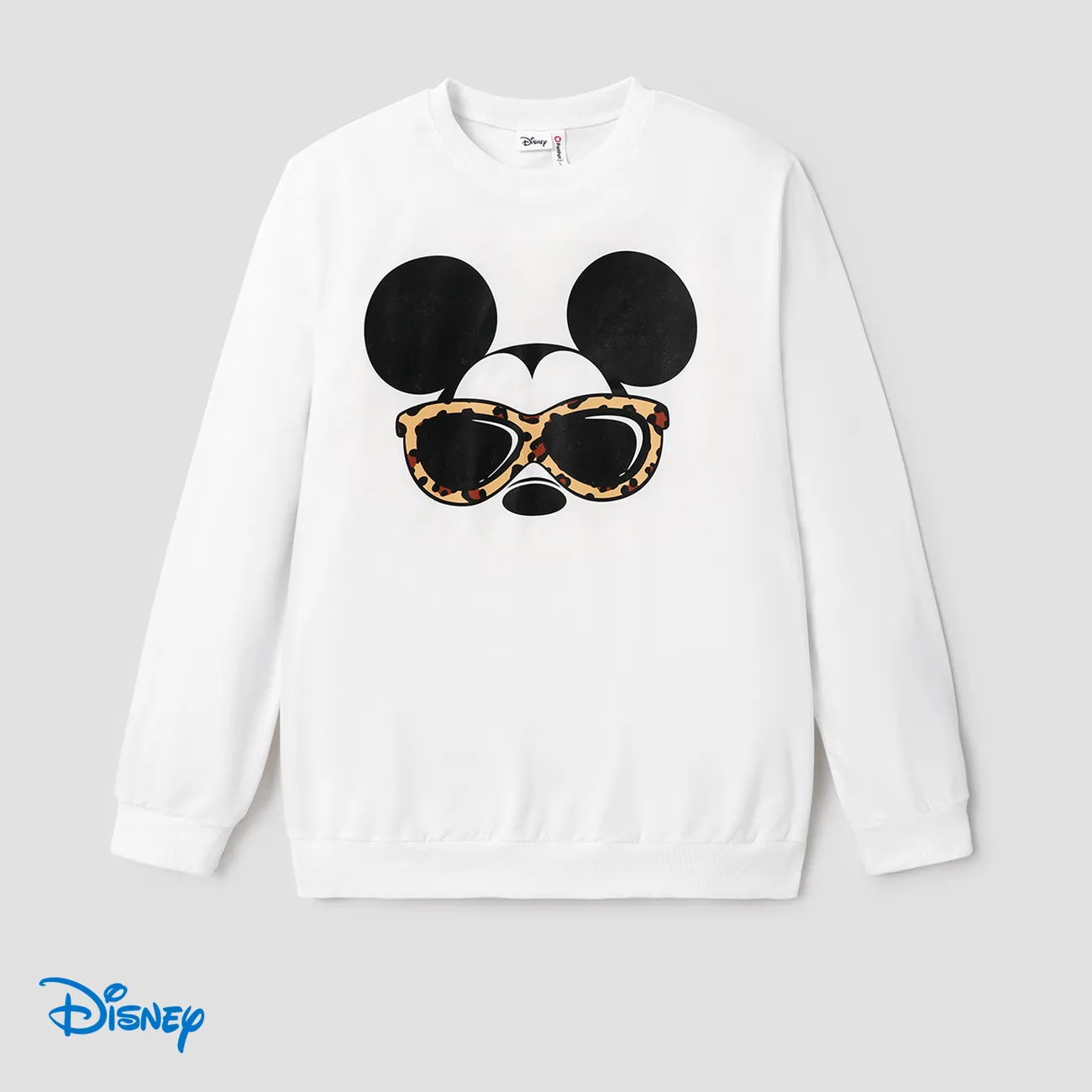 Disney Mickey and Friends بلايزر إطلالة العائلة للجنسين طوق الجولة كم طويل شخصيات أبيض big image 1