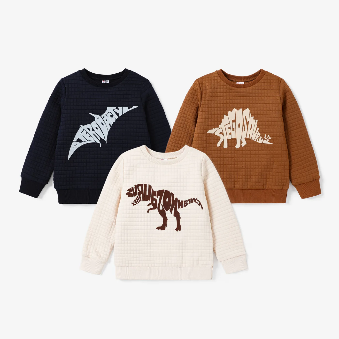 Kid Boy Childlike Dinosaur Letter Pattern Sweatshirt  image 6