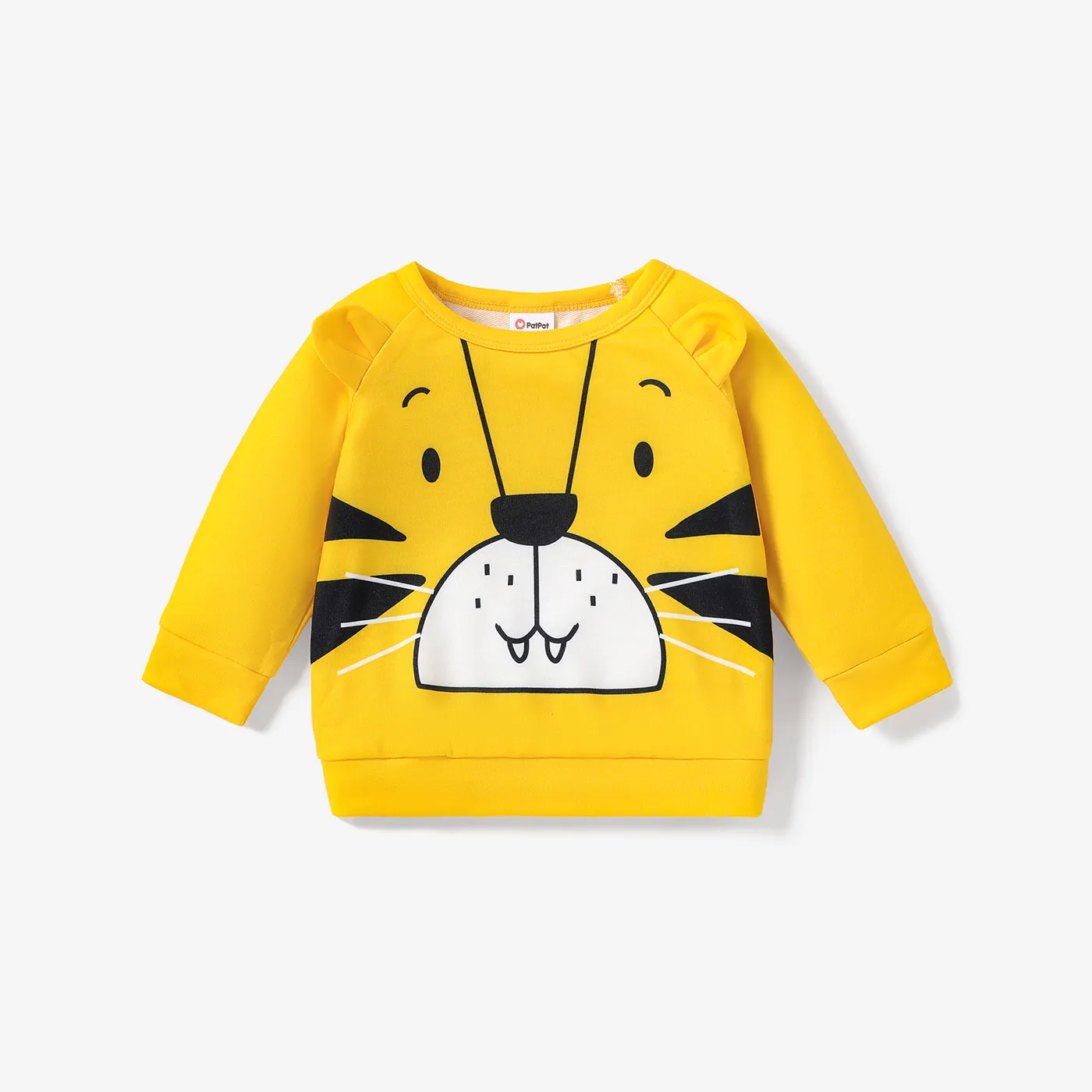 Baby Boy/Girl Cartoon Animal Print 3D Ears Long-sleeve Pullover  big image 1
