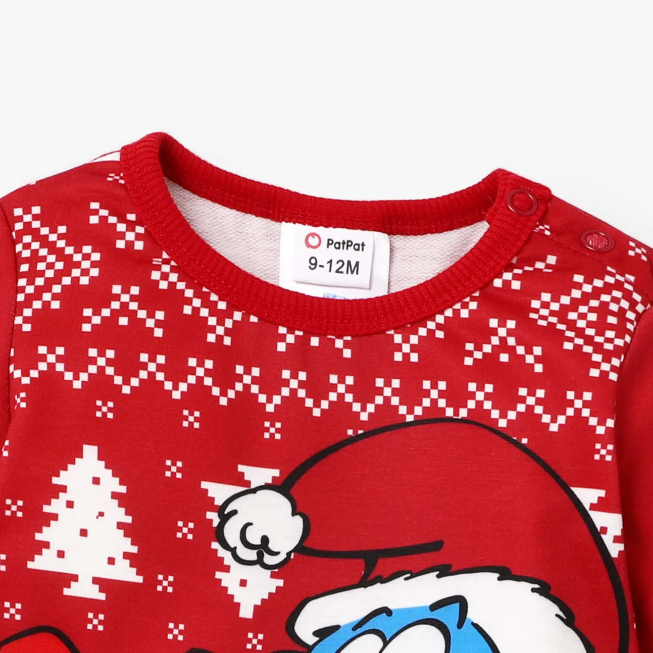 The Smurfs Family Matching Christmas Character & Snowflake Print Long-sleeve Top   image 3