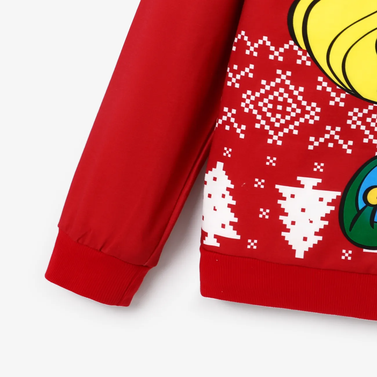 Os Smurfs Look de família Natal Manga comprida Conjuntos de roupa para a família Tops Vermelho big image 1