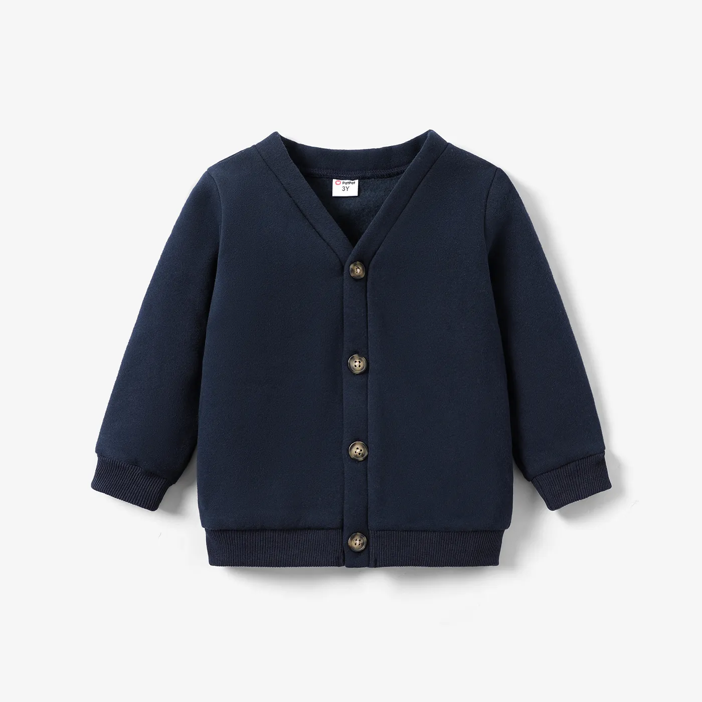 Toddler Boy Solid Color Knit Cardigan Coats/Jackets