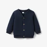 Toddler Boy Solid Color Knit Cardigan Coats/Jackets royalblue