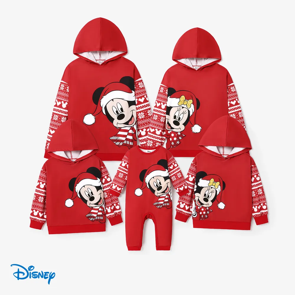 Disney Mickey and Friends Family Matching Christmas Character Print Long-sleeve Hooded Top   big image 2