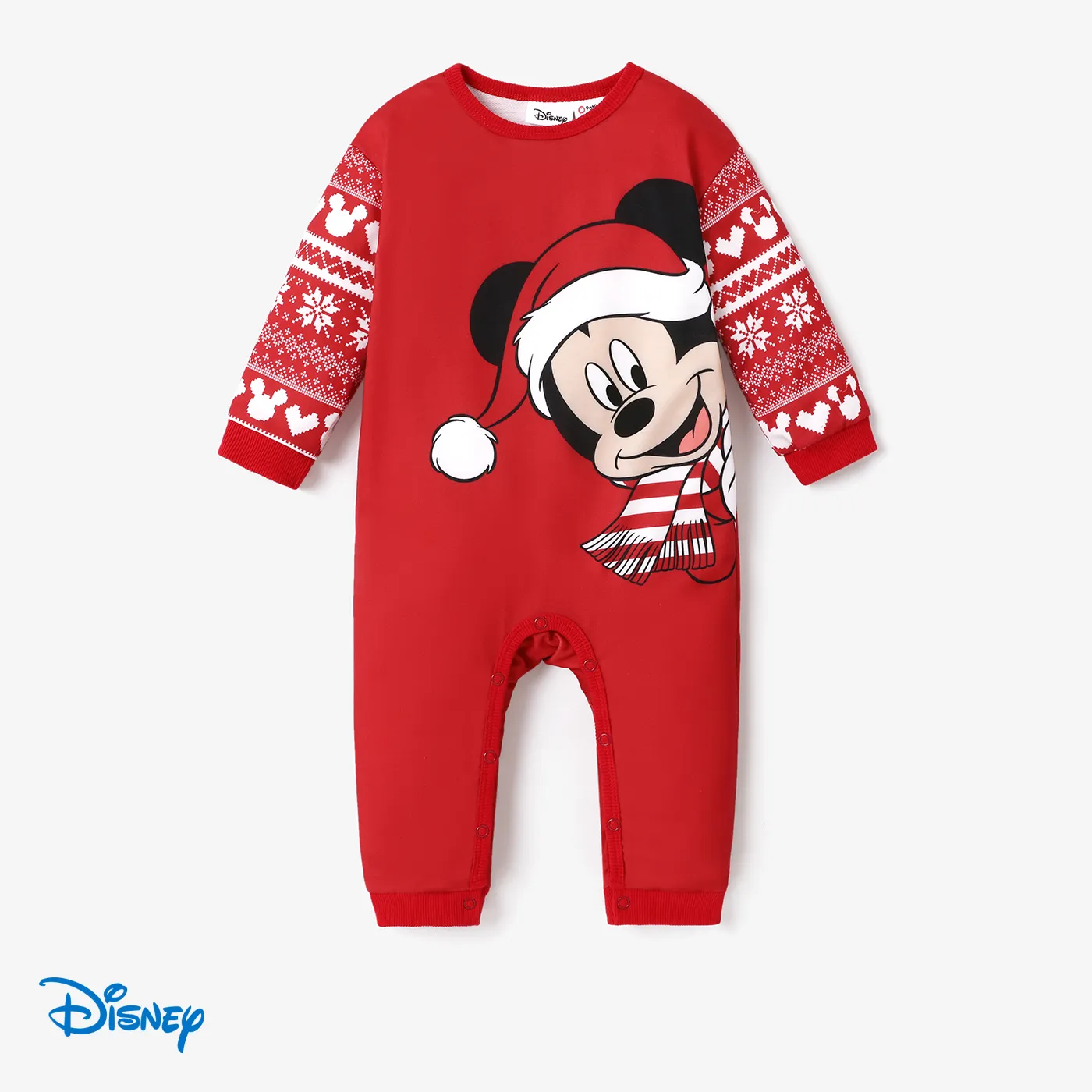 Disney Mickey and Friends Family Matching Christmas Character Print Long-sleeve Hooded Top   big image 1