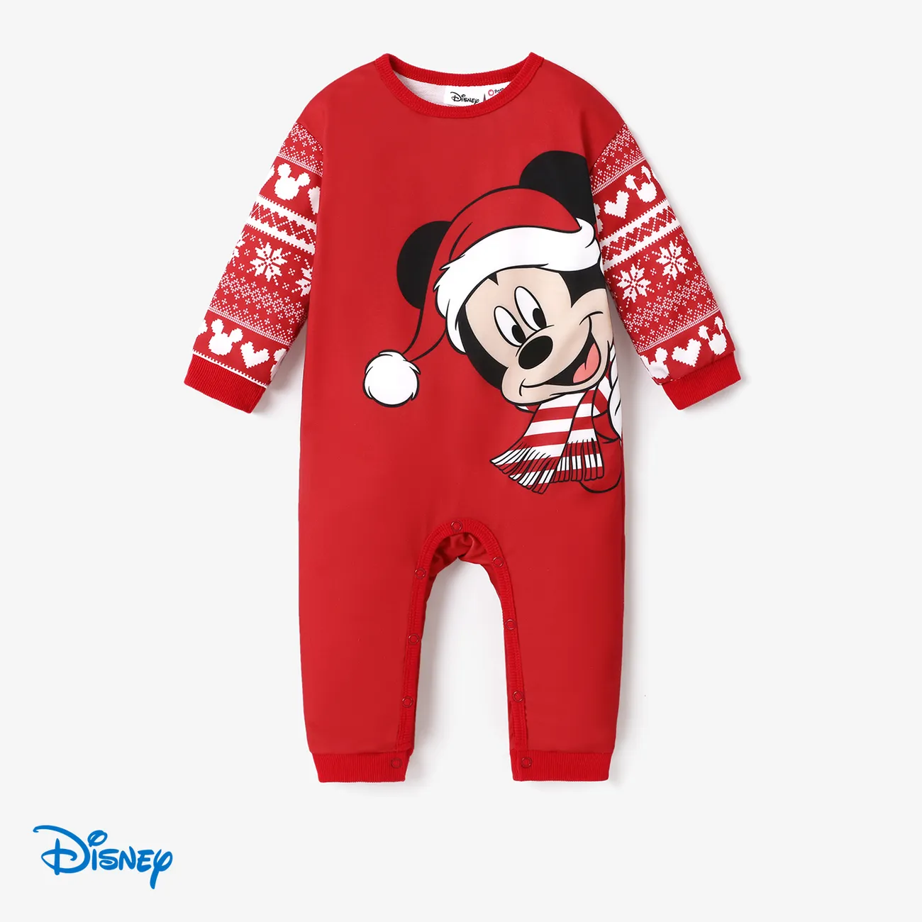 Disney Mickey and Friends Family Matching Christmas Character Print Long-sleeve Hooded Top   big image 1