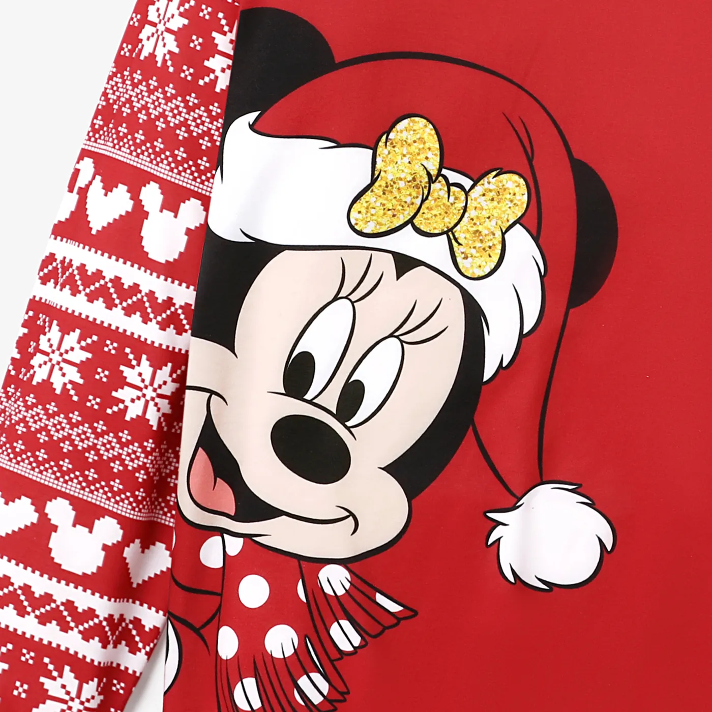 Disney Mickey and Friends Family Matching Christmas Character Print Long-sleeve Hooded Top   big image 15