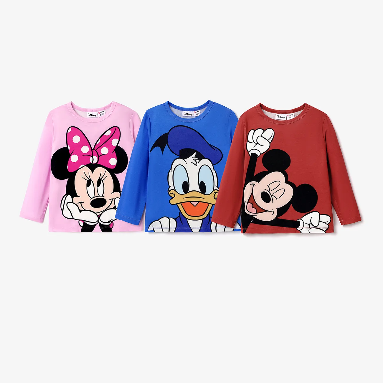 迪士尼米奇和朋友幼兒和兒童女孩/男孩奈亞™角色印花長袖 T 恤 紅色 big image 1