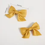 2-piece Solid Bowknot Hairband for Girls Yellow image 5