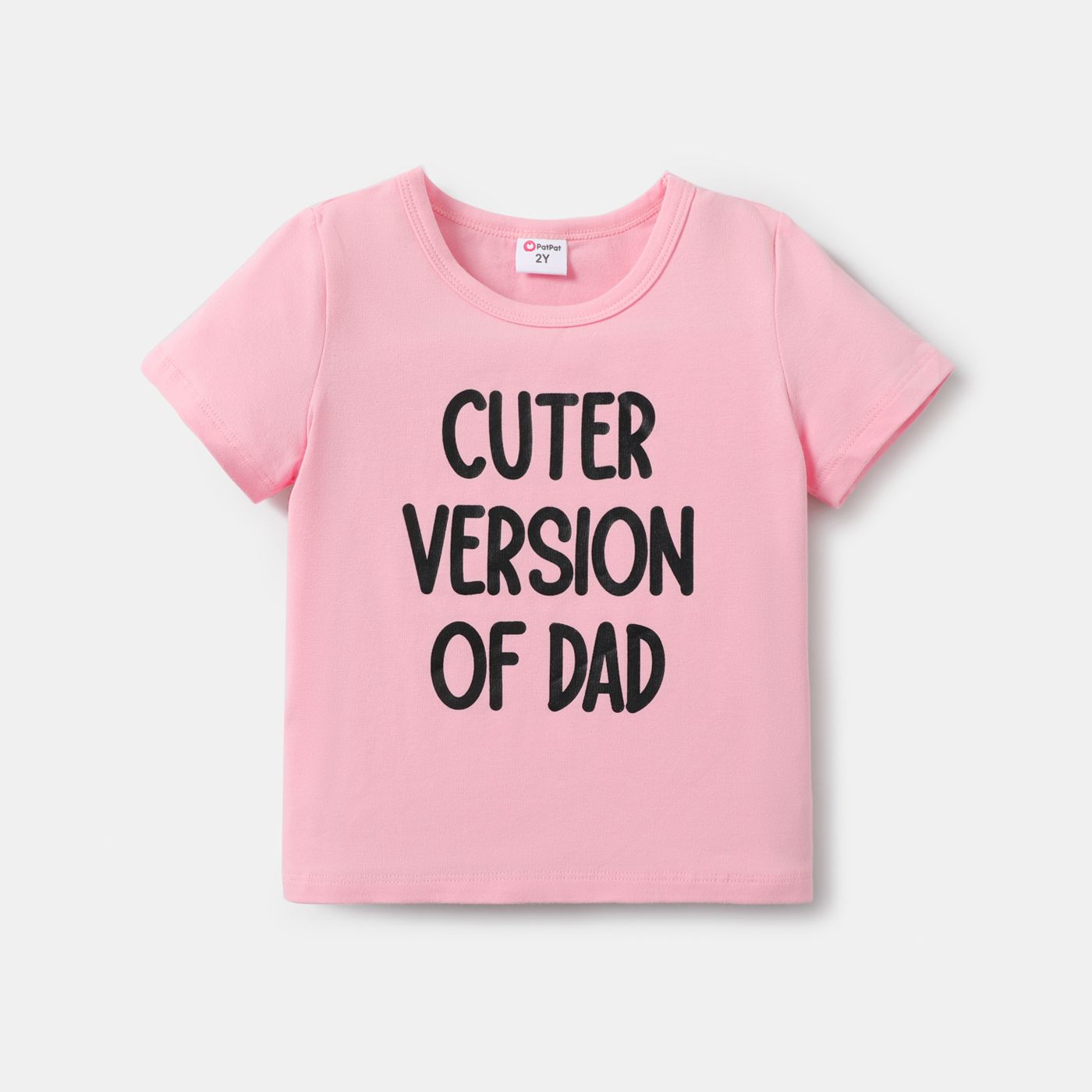 

Toddler Girl/Boy Letter Print Solid Short-sleeve Tee