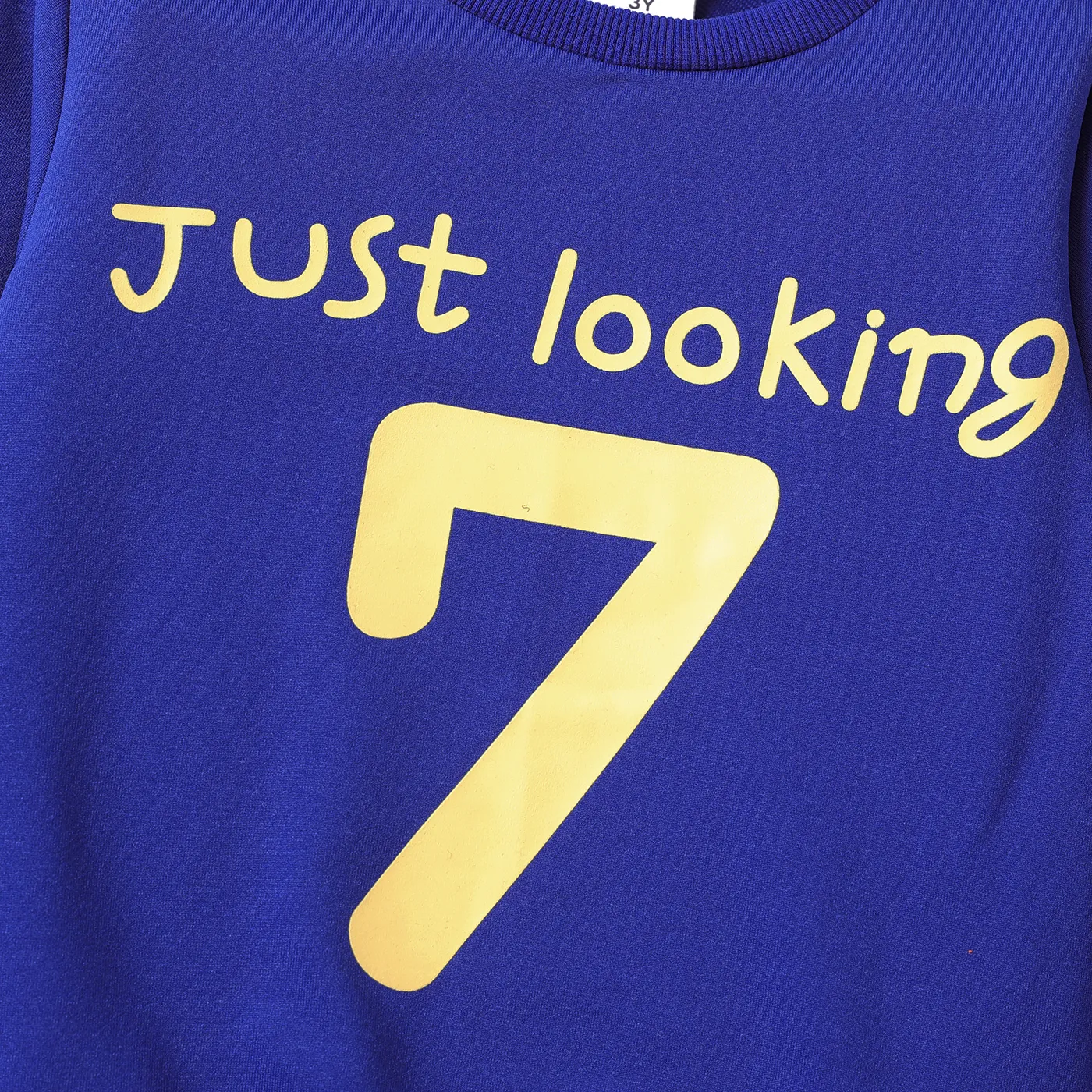 2-piece Toddler Boy Letter Number Print Pullover Sweatshirt and Pants Set Dark Blue image 2
