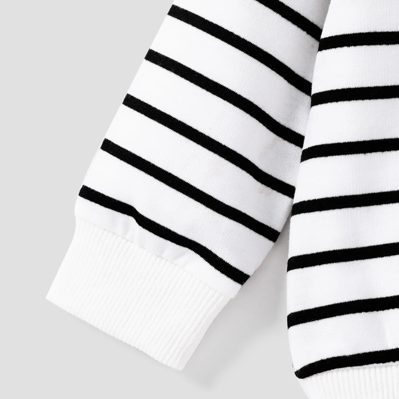 Baby Boy/Girl Long-sleeve Striped Pullover Sweatshirt OffWhite image 3