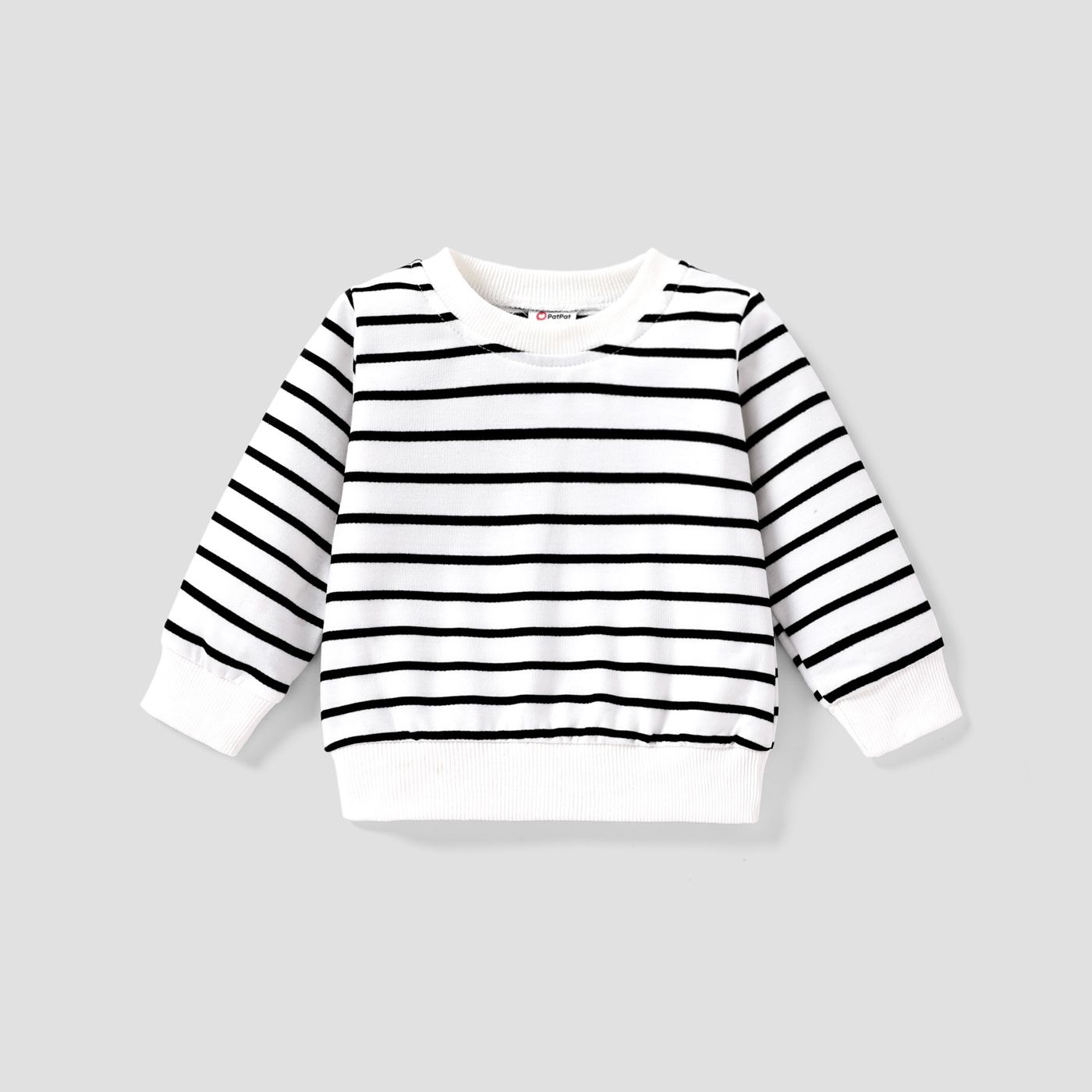 Baby Boy/Girl Long-sleeve Striped Pullover Sweatshirt