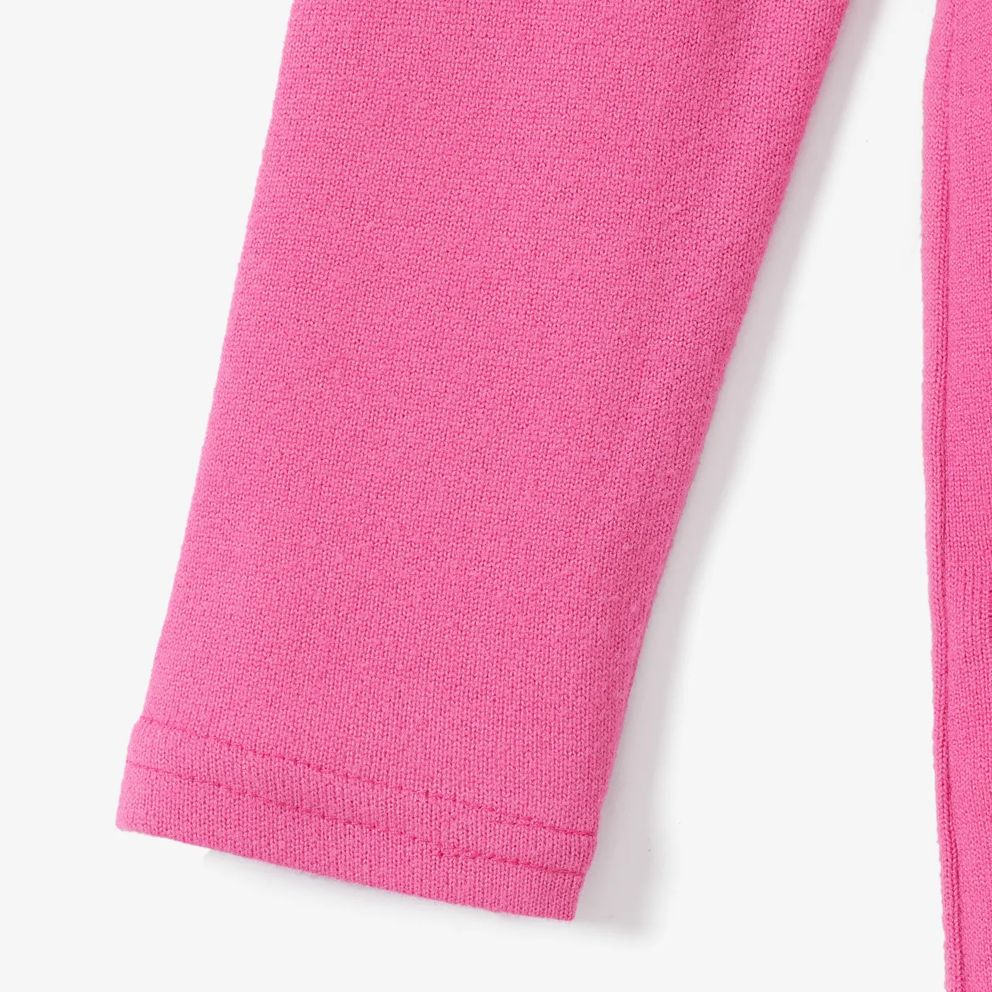 Kid Girl Solid Color Stand Collar Long-sleeve Knit Dress  image 4