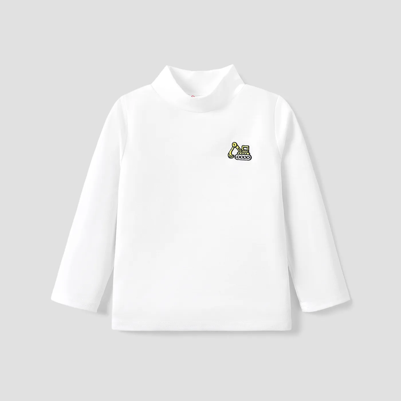 Toddler Boy Vehicle Print Mock Neck Long-sleeve Tee  big image 1