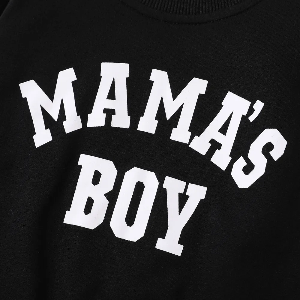100% Cotton Baby Boy/Girl Letter Print Long-sleeve Pullover Sweatshirt big image 9