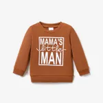 Baby Boy/Girl Letter/Rainbow Design Long-sleeve Sweatshirts Coffee