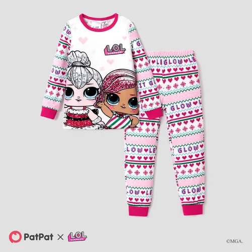 L.O.L. SURPRISE! Toddler/Kid Girl Graphic Print Long Sleeve Snug-fitting Pajamas Sets