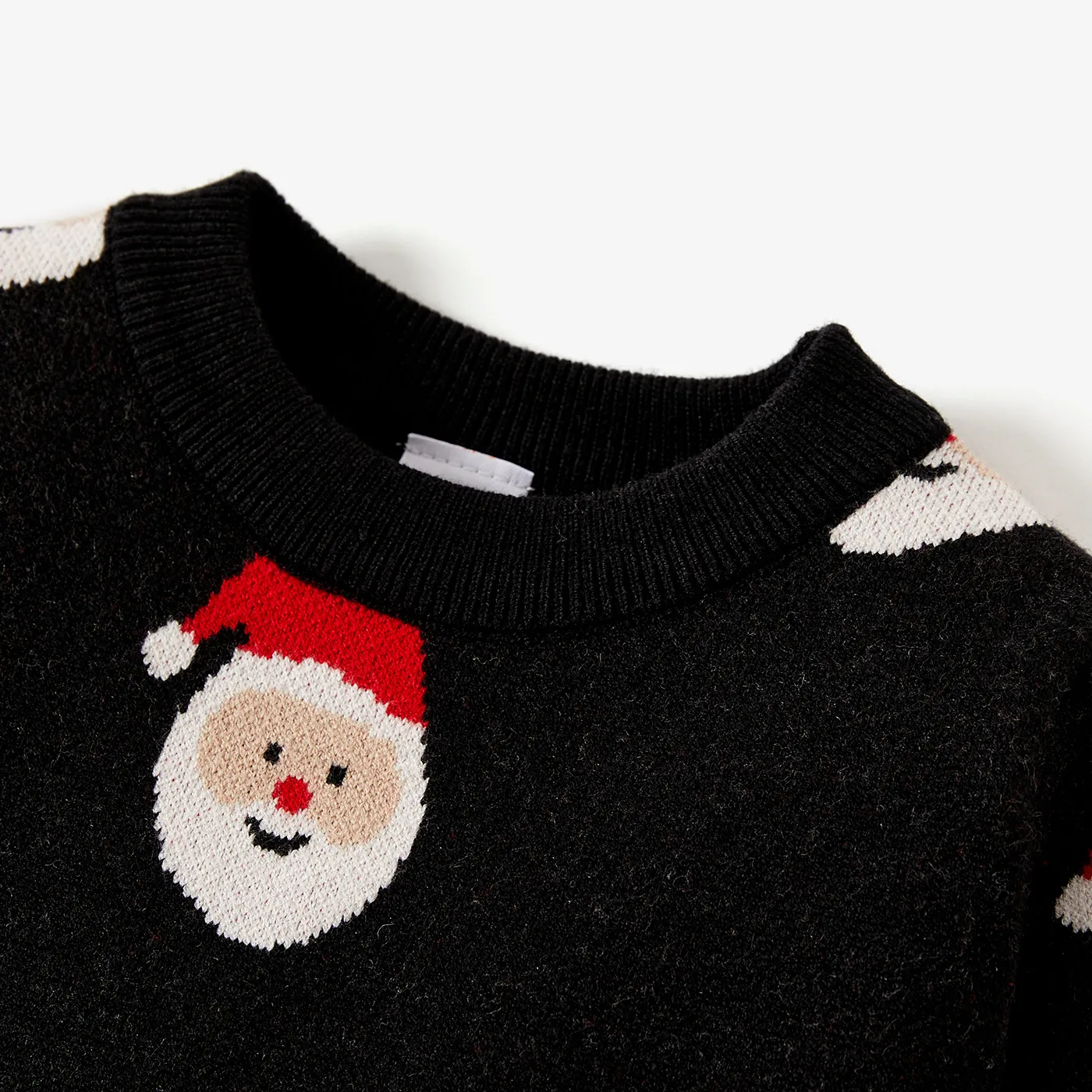 Christmas Family Matching Childlike Santa All-over Print Long-sleeve Knit Sweater Tops  image 3