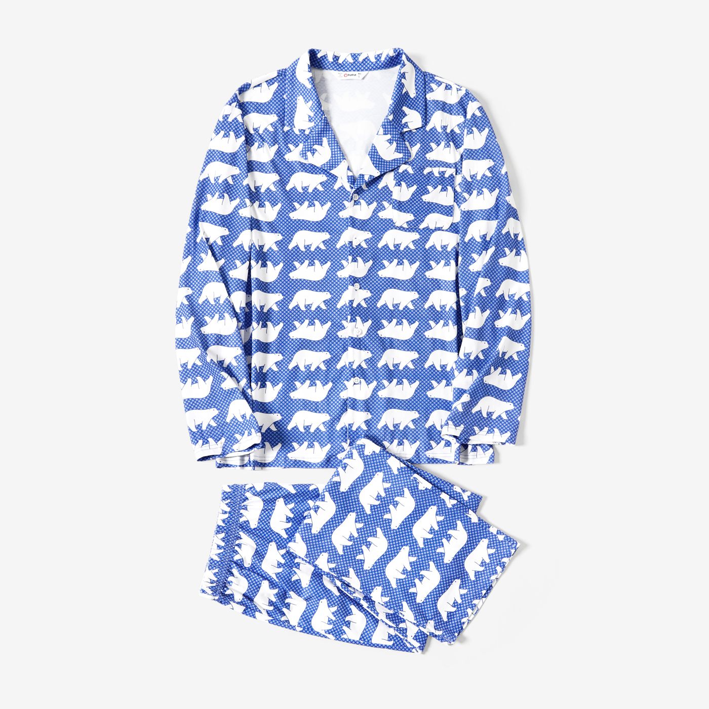 

Christmas Family Matching Bear All-over Print Long-sleeve Pajamas Sets(Flame resistant)