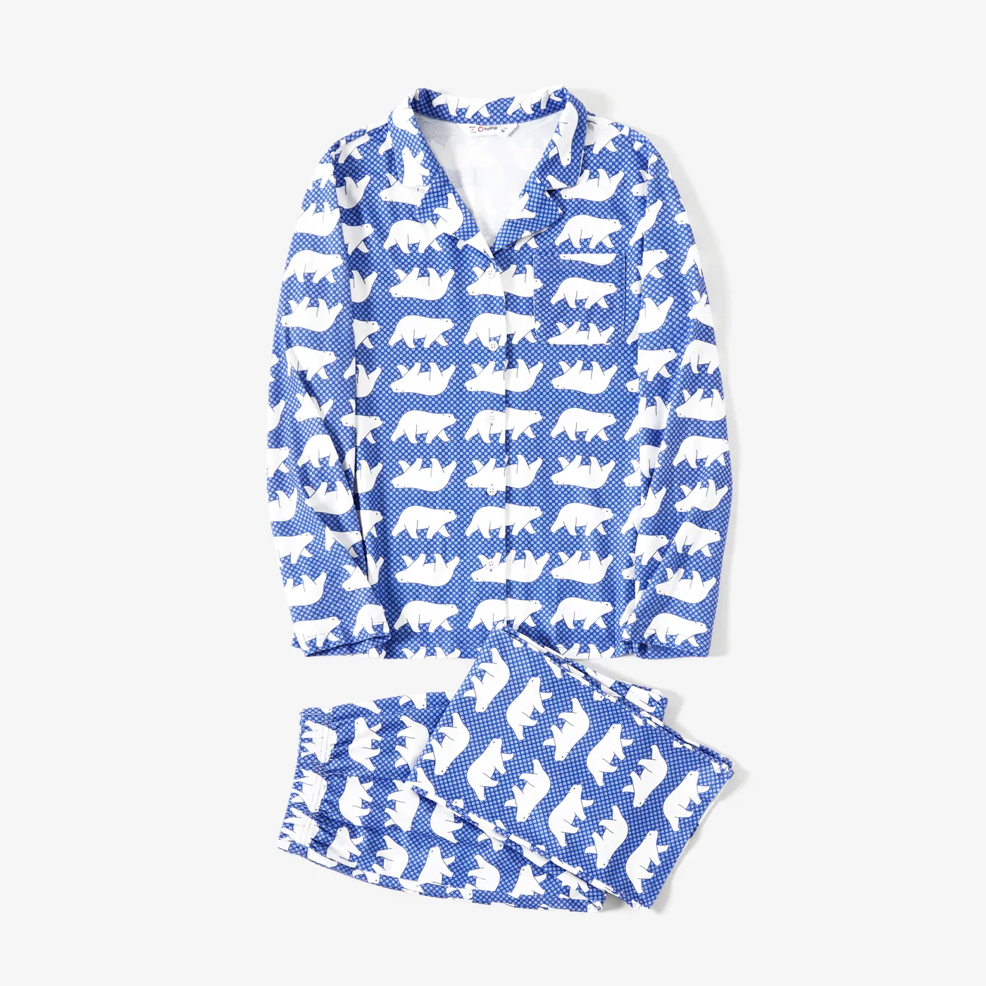 

Christmas Family Matching Bear All-over Print Long-sleeve Pajamas Sets(Flame resistant)
