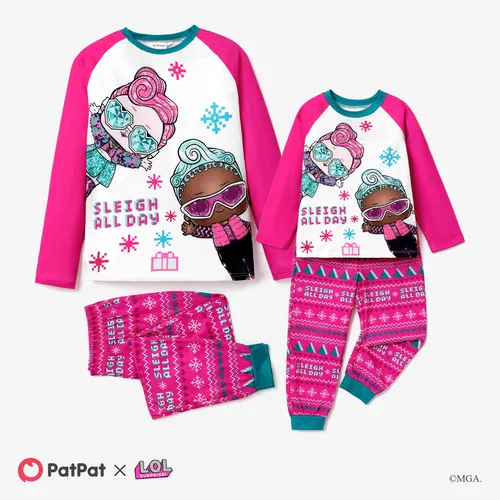 L.O.L. SURPRISE! Christmas Mommy and Me Colorful Character Print Pajamas Sets (Flame Resistant)