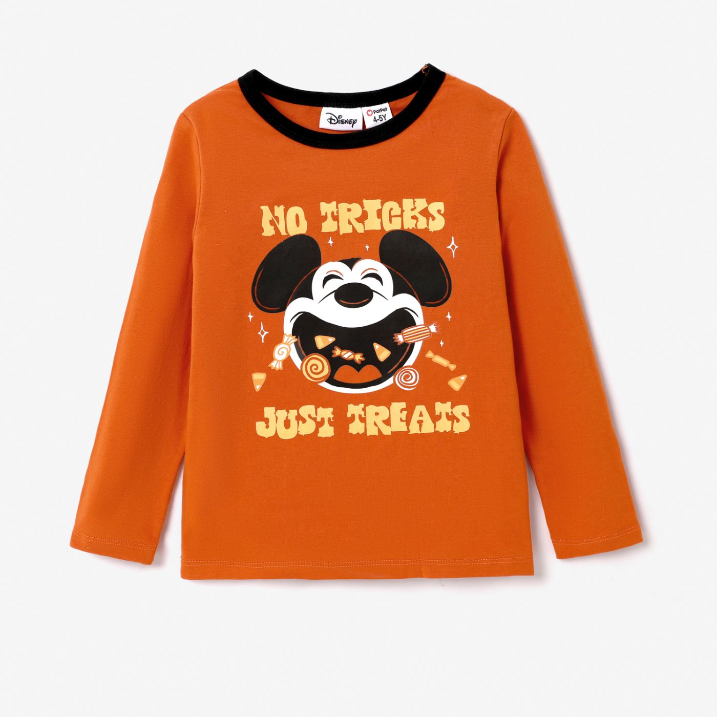 

Disney Mickey and Friends Halloween Sibling Character Print Long-sleeve Top