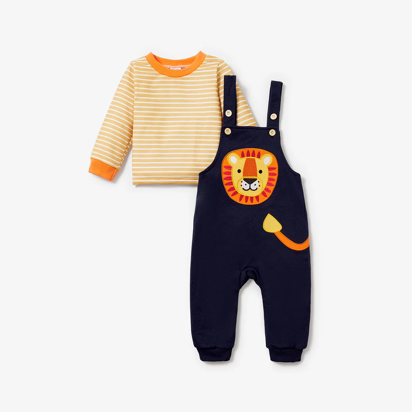 2 unidades Bebé Unissexo Leão Infantil Manga comprida Conjunto para bebé  image 2