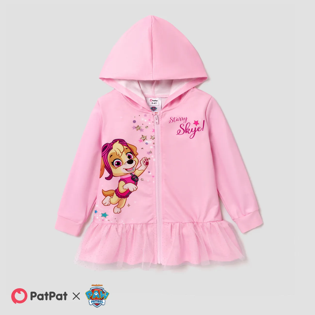 PAW Patrol Toddler Girl Character Print Hooded Jacket or Mesh Flutter-sleeve Sweatshirt or Colorful Print Leggings big image 1