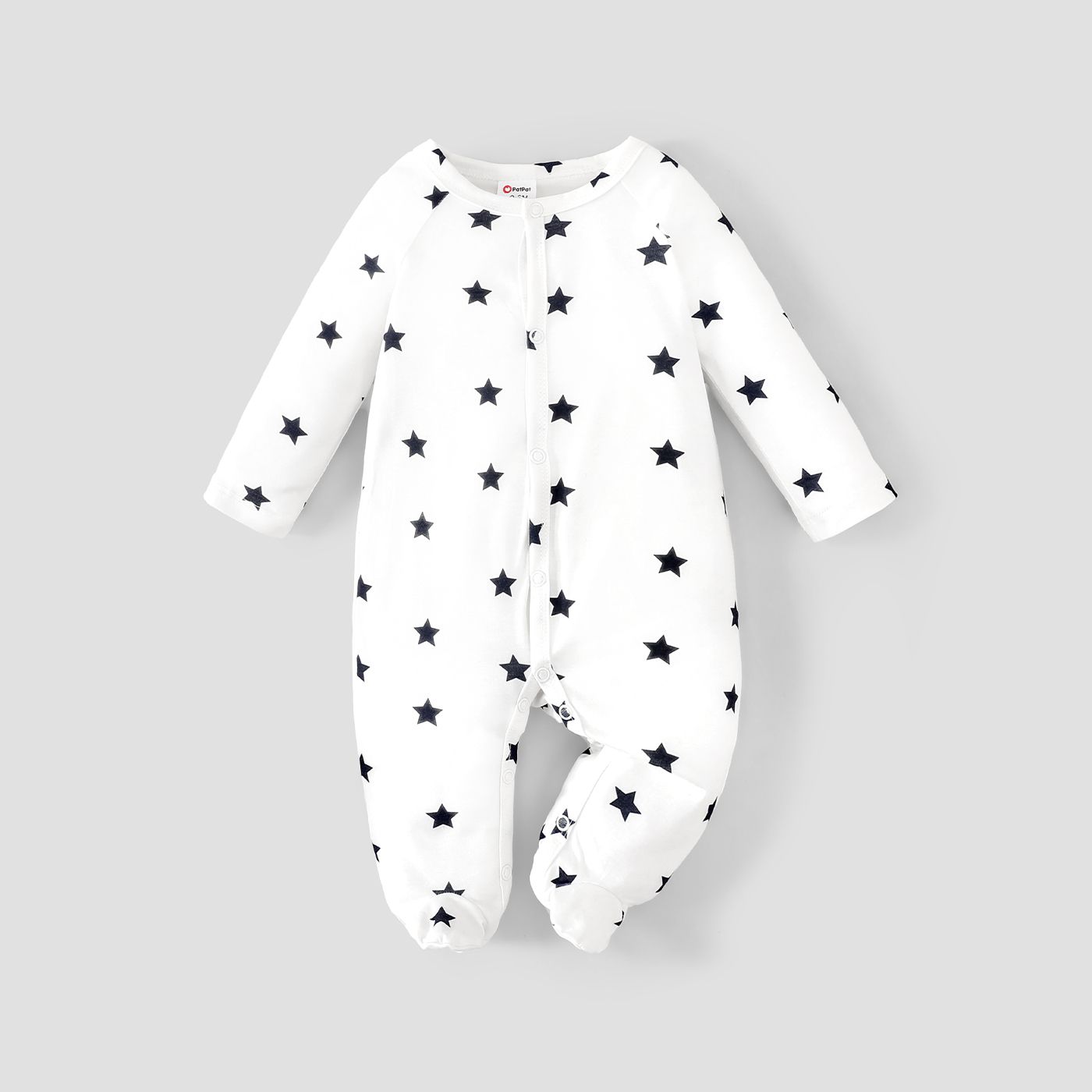 Baby Boy Basic Geometric Printed Long Sleeve Pajama
